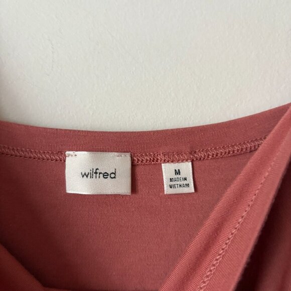 Aritzia Wilfred Stabat Scoop Neck Midi Dress Earthen Red Size Medium - Picture 7 of 8